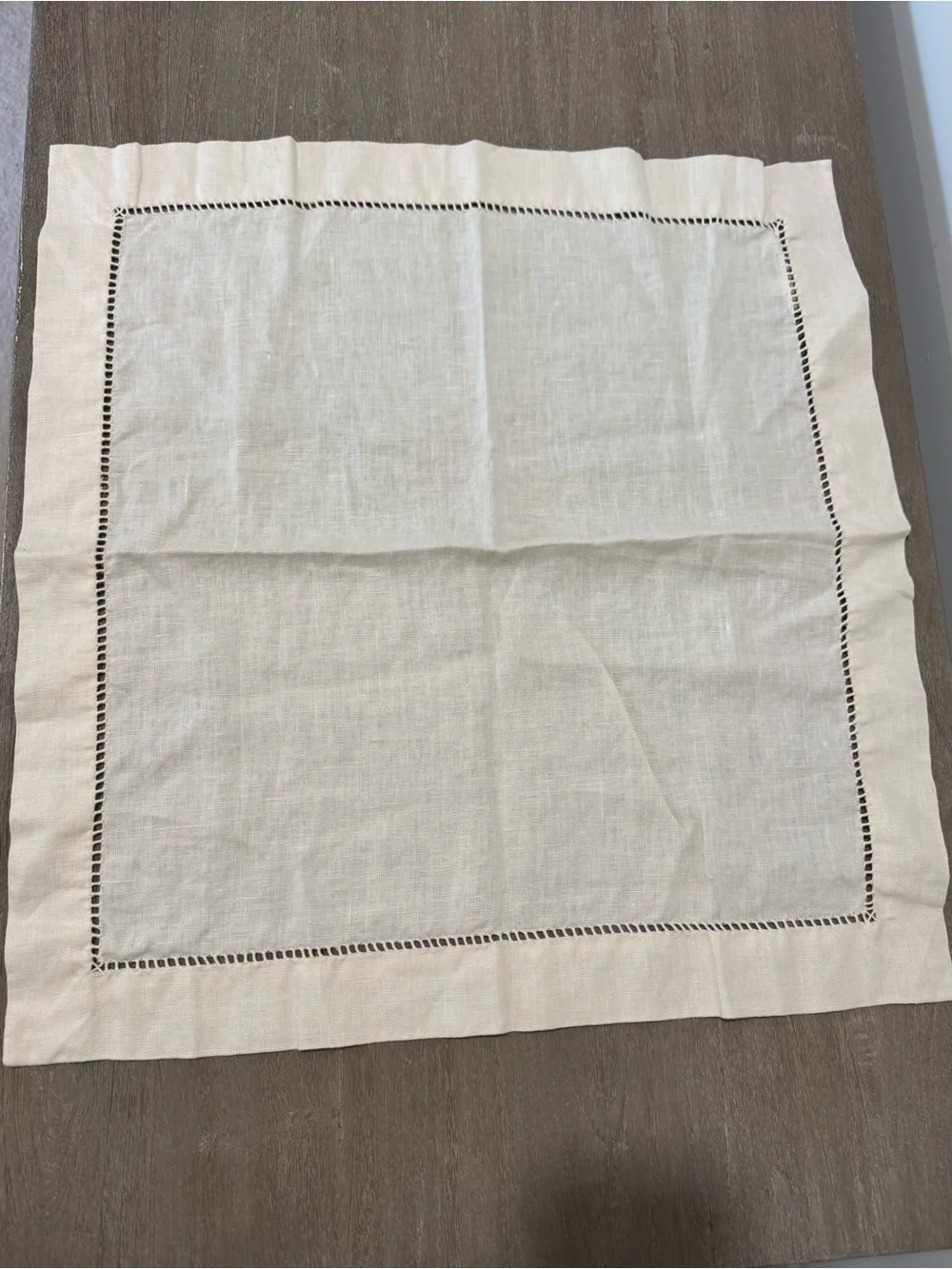 Pottery Barn Natural Linen Table Runner with Napkin Set